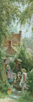 Gossips: Gossips at the Well - three girls by a well