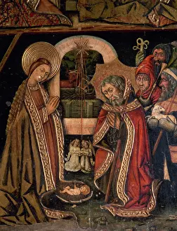 Shepherds: Gothic. Altarpiece. Saint Michael. Adoration of the Shepherd