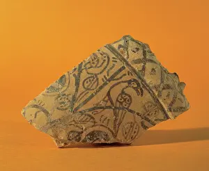 Planting: Gothic Art. Ceramic. Manises-paterna. Fragment.14th - 15th C