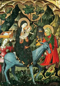Nativity: Gothic Art. Spain. 15th century. The flight into Egypt
