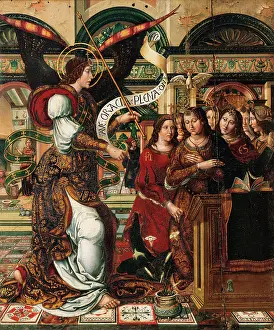 Archangel: Gothic Art. Spain.16th century. Master of Sigena. The Annunc
