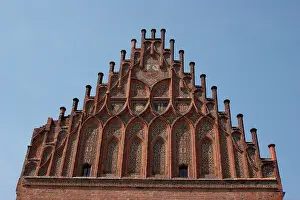 Jueterbog: Gothic gable, town hall, Juterbog, Brandenburg, Germany