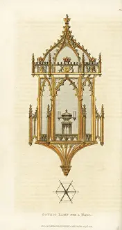 Gothic Style: A Gothic lamp for a hall in a nobleman's mansion