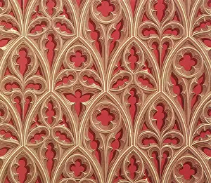 Stencil: Gothic Stencil on Red