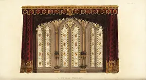 Gothic Style: A Gothic window curtain