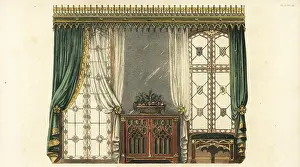 Gothic Style: Gothic window curtain