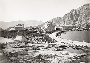 Gotthard Pass, the Old Hospice, image c.1880, Alps