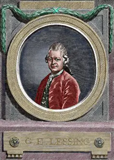 1781: Gotthold Ephraim Lessing (1729-1781). German writer. Engravi