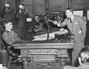 Southerners: Gov. Eugene Talmadge (left) at a clemency hearing