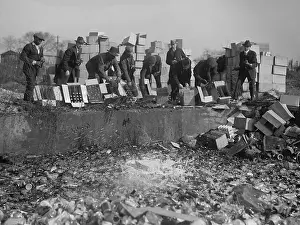 Volstead: Government agents destroying whiskey and beer