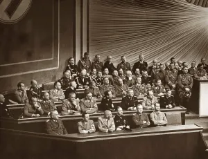 Lutz: Government bench during a Reichstag session in the Kroll