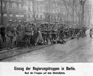 Governmental: Governmental troops in Berlin during the January revolt