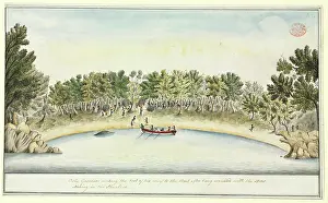 Phillip: The Governor making the best of his way to the Boat after be