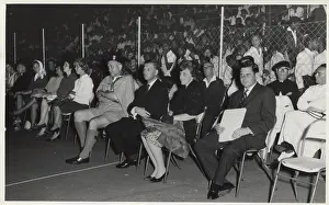 Campfire: Governor and wife at scouting campfire event, Mauritius