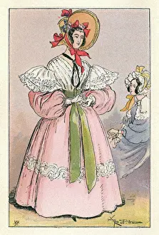 Mancherons: Gown of 1835 - Robida