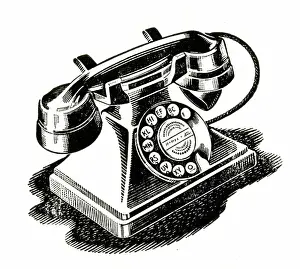Dial: GPO Bakelite telephone with dial
