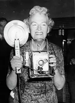 Gracie: Gracie Fields, English singer and actress, with camera