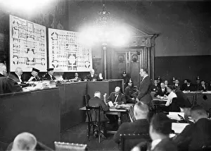 Helldorf: Graf Helldorf during the statement in the Reichstag fire tri