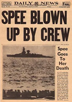 Scuttled: Graf Spee blown up by crew, WW2