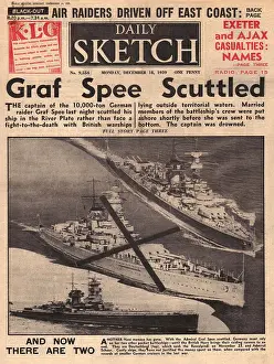 Scuttled: Graf Spee scuttled, WW2