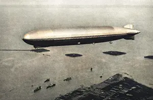 Zeppelins: The Graf Zeppelin flying over Japan