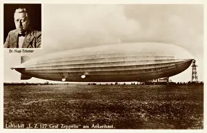 Eckener: Graf Zeppelin - LZ 127 - at anchor