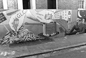 Lambeth: Graffitti with a message, Lambeth, South London