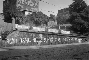 Plzen: Grafitti - protest - Plzen
