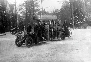 Grammar: Grammar school boys as firefighters, 1917