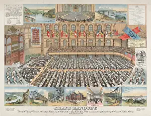 C1880: Grand banquet, given by the citizens of Cincinnati, to the v