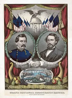 Prosperity: Grand National Democratic banner. Peace! Union! and victory!
