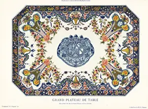 Auguste Le Brument: Grand platter for the table, Rouen