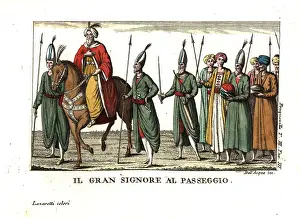 Seigneur: The Grand Seigneur on a stroll with his retinue