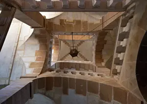 Stairwell: Grand staircase, Chateau de Cormatin, Saone-et-Loire, France