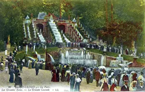 Eaux: The Grand Waterfall - ornamental park - Saint-Cloud, France