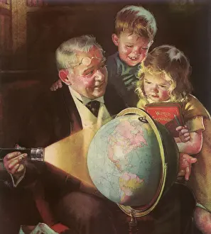 Grandpa: Grandfather explaining Day & Night to Children