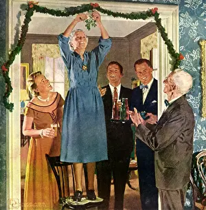 Grandma: Grandma Hangs Mistletoe