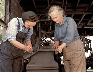 Grandmother: Two grandmothers processing vital parts for