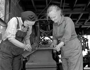 Grandmother: Two grandmothers processing vital parts for