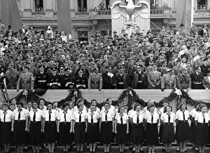 Rosenberg: Grandstand of the guests of honor during the victory parade