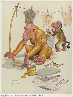 Orang: Gran'pop Gets His Fly-papers ready