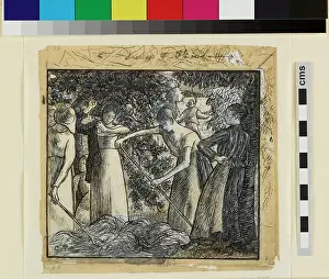 Compositional: Grape harvest, study for illustration to Daphnis and Chloe