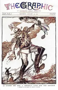 Belligerent: Graphic cover featuring the Kaiser by Edmund Sullivan