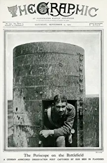 Periscope: Graphic cover - periscope on the battlefield, WW1