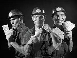 Macho: Graphic effect triple exposure showing man hardhat