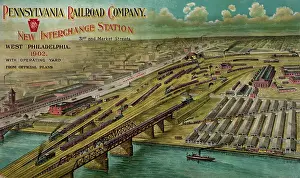Freight: Graphic print - bird's-eye view of new interchange