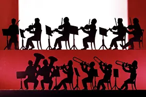 Tubas: Graphic Silhouetted Representation of Seated Hot