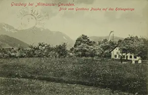 Hollengebirge: Grasberg in Altmunster. View from the Inn Praska