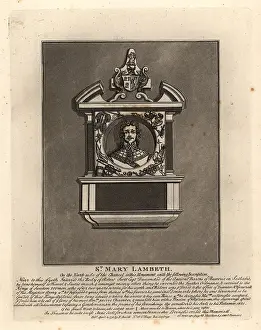 Antiquaries: Grave effigy of Robert Scott, St. Mary, Lambeth