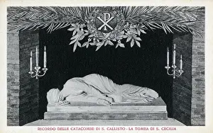 Catacomb: The grave of Saint Cecilia - Catacomb of Callixtus